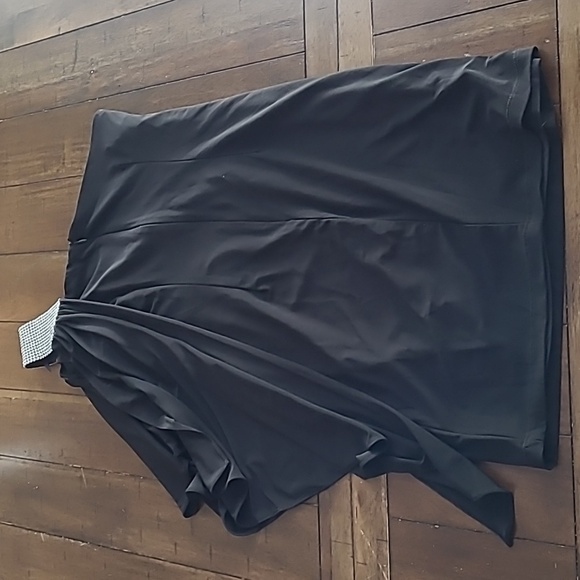 Cashe' Black One Shoulder Party Dress size 2 - Picture 7 of 11